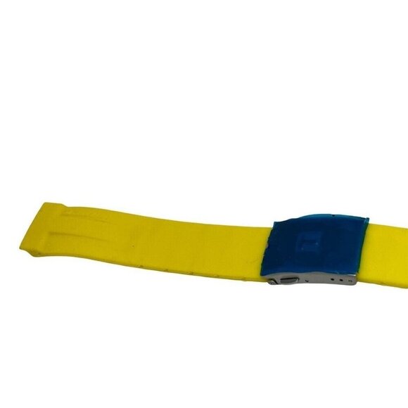 Men's Watch Band For Tissot T-Race Replacement Yellow Rubber Strap 21mm - Picture 6 of 11